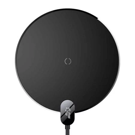 Baseus Digital LED 15W Wireless Charger - Black