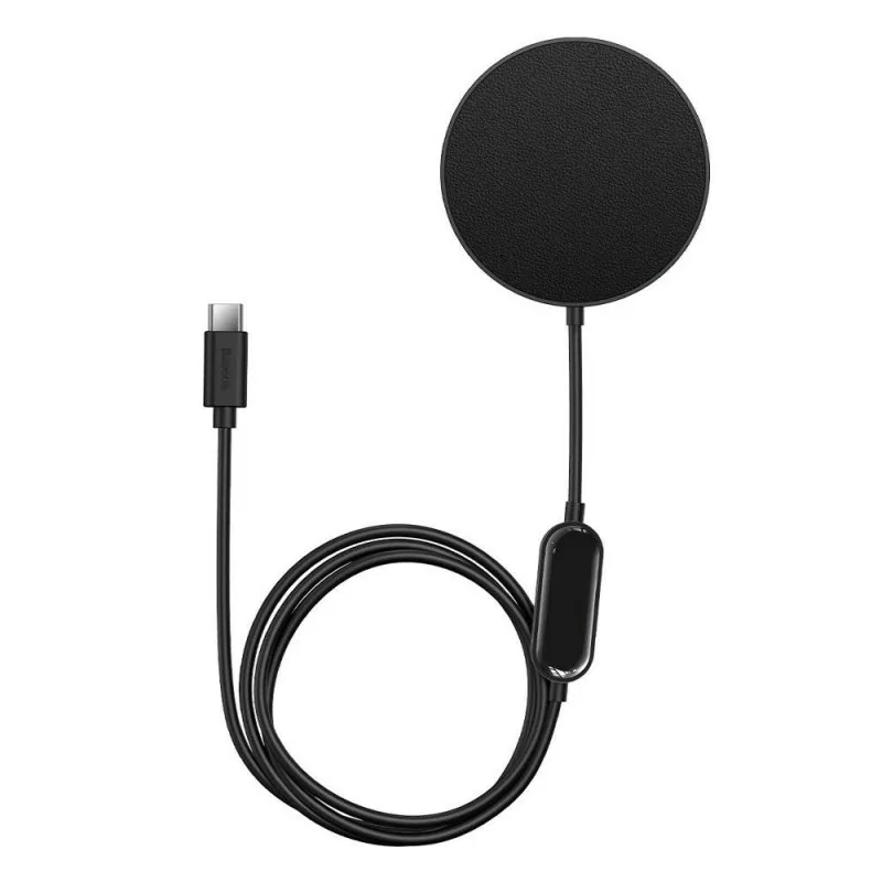 Baseus Simple Mini2 QI 15W Wireless Charger w/ MagSafe - Black Baseus Simple Mini2 QI 15W Wireless Charger w/ MagSafe - Black