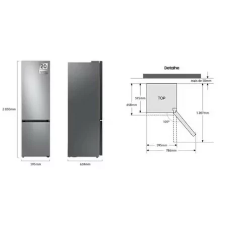 Frigorífico Combinado Samsung - 387L - RB38C7B6AS9/EF|Samsung|8806094768503