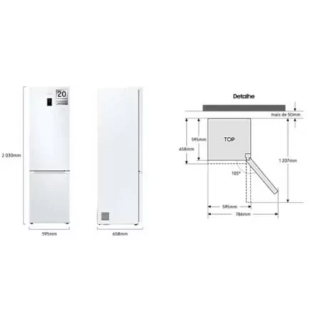 Frigorífico Combinado Samsung - 390l - RB38C672CWW/EF 390L|Samsung|8806094768299