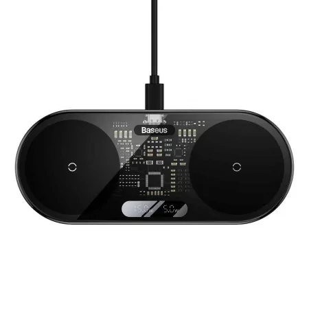 Baseus Dual USB-C 20W Wireless Charger - Black
