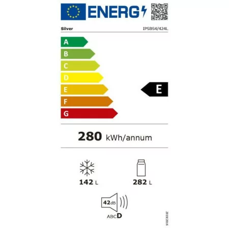 Frigorifico Americano Silver 4 Portas 424L Dark Inox IPSBS4/424L