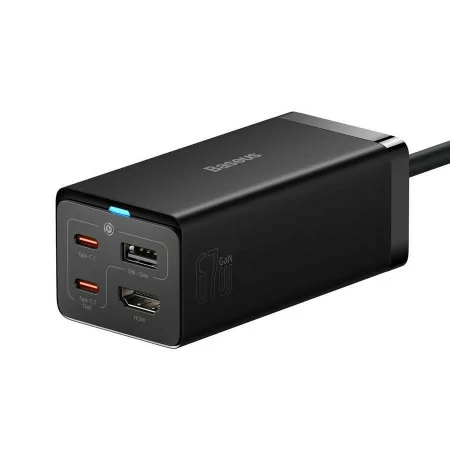 Baseus GaN5 Pro Fast Charger 67W Dual USB-C/USB-A Black + HDMI - Black