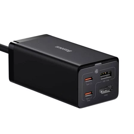 Baseus GaN5 Pro Fast Charger 67W Dual USB-C/USB-A Black + HDMI - Black