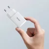 Baseus Compact Charger - USB-C/USB-A - 20W - 3.0 - White - CCXJ-B02