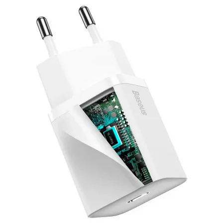 Baseus Super Si PD 20W USB-C White Charger + Lightning Cable (1m)