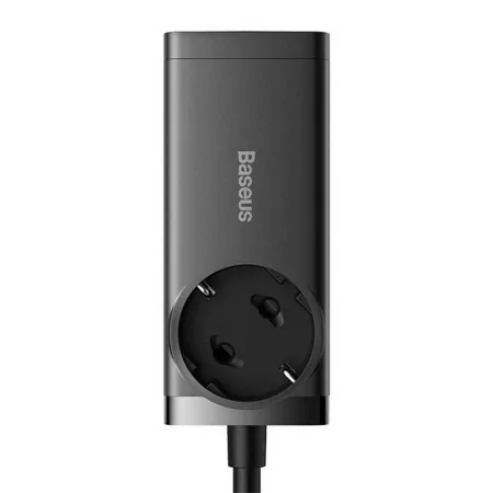 Baseus GaN3 Pro Fast Charger 65W Dual USB-C/USB-A Black + AC Socket