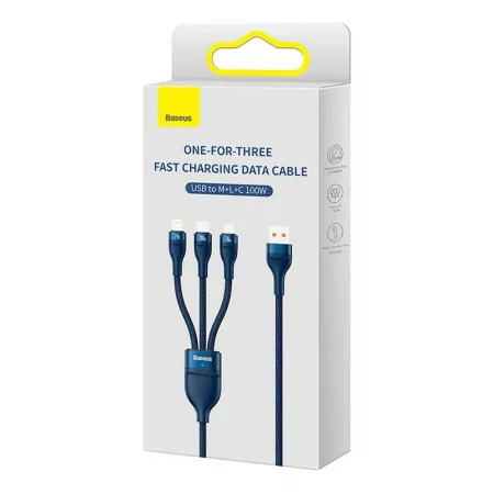 Cabo Baseus Flash Lightning PD 100W 1.2m - Azul|Baseus|6932172608729