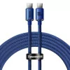 Baseus Crystal Shine PD 100W 1.2m USB-C Cable - Blue
