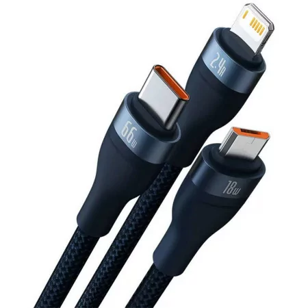 Cabo Baseus Flash Lightning PD 66W 1.2m - Azul|Baseus|6932172618117