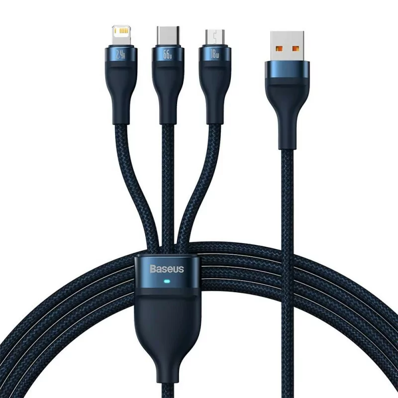 Cabo Baseus Flash Lightning PD 66W 1.2m - Azul|Baseus|6932172618117 Cabo Baseus Flash Lightning PD 66W 1.2m - Azul|Baseus|6932172618117