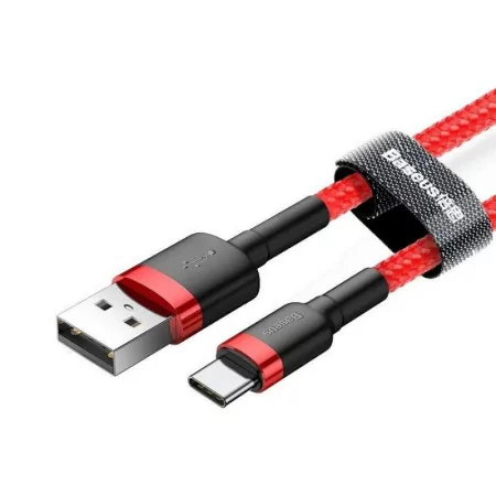 Cabo Baseus - USB-A p/ USB-C - 3A - 3M - Vermelho - CATKLF-U09|Baseus|6953156296336