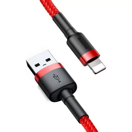 Cabo Baseus Cafule USB-A para Lightning 3m - Vermelho|Baseus|6953156296299