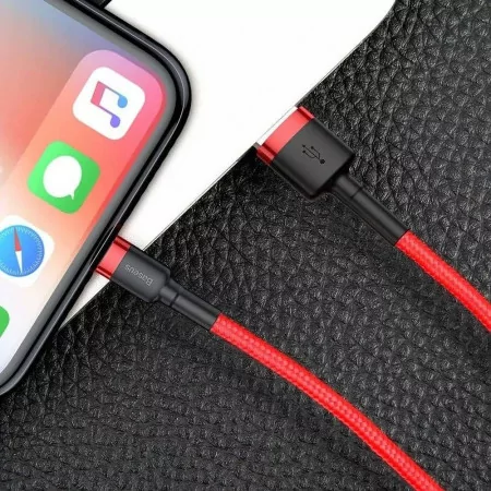 Baseus Cafule USB-A to Lightning Cable 3m - Red