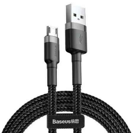 Cabo Usb Cafule For Micro 2.4a 0.5m Gray+black|Baseus|6953156280304