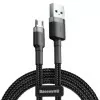 Cabo Usb Cafule For Micro 2.4a 0.5m Gray+black