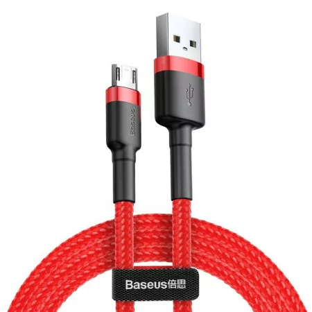Cabo Baseus Cafule USB-A para Micro USB 1m - Vermelho|Baseus|6953156280328