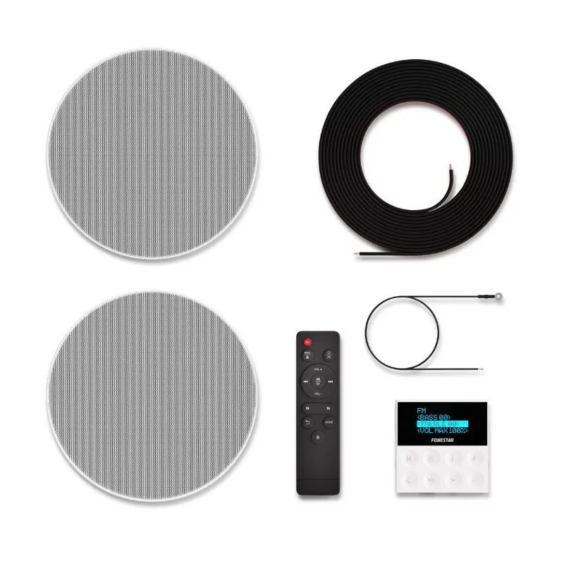 Kit Sistema de Som Parede Bluetooth 2 Colunas - Fonestar - KS-WALL|Fonestar|8422521013055 Kit Sistema de Som Parede Bluetooth 2 Colunas - Fonestar - KS-WALL|Fonestar|8422521013055