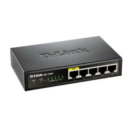 D-Link 5-Port 10/100Mbps PoE Switch - DES-1005P