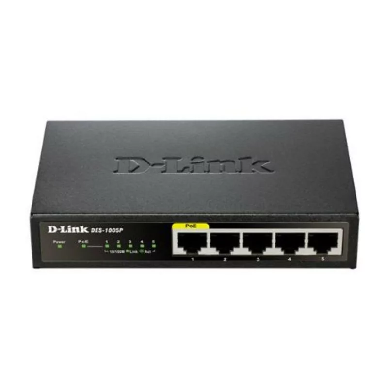 Switch D-Link 5 Portas 10/100Mbps PoE - DES-1005P||0790069370908 Switch D-Link 5 Portas 10/100Mbps PoE - DES-1005P||0790069370908