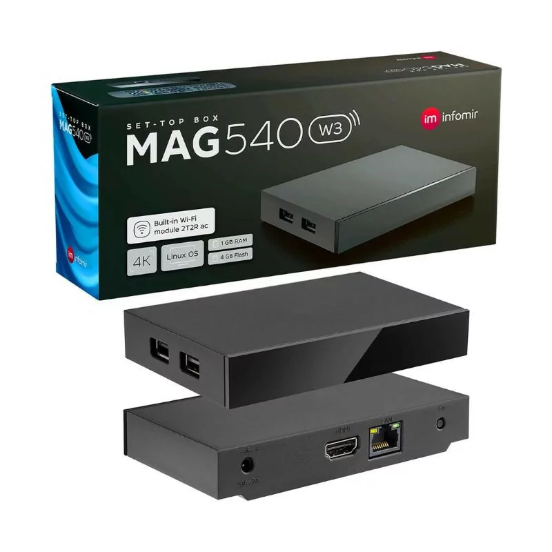 MAG 540 W3 - HEVC H 265 - Wi-Fi Built-In IPTV - 1GB RAM / 4GB eMMC - 4K - Linux 4.9|MAG|5999883027585 MAG 540 W3 - HEVC H 265 - Wi-Fi Built-In IPTV - 1GB RAM / 4GB eMMC - 4K - Linux 4.9|MAG|5999883027585