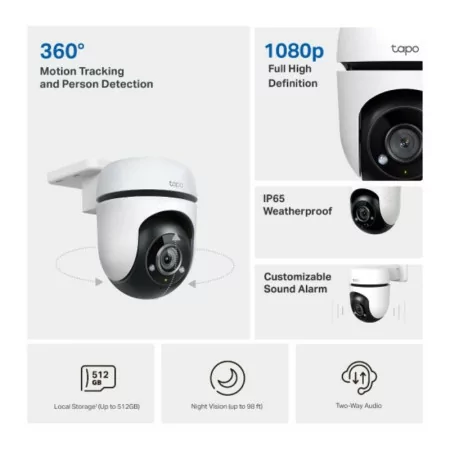 TP-Link PTZ 360º Security Camera - Tapo TC40 - 2 MP - 1080P