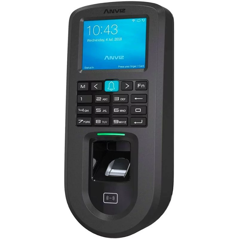 Leitor Biométrico Autónomo c/ Impressões Digitais MF e Teclado - ANVIZ