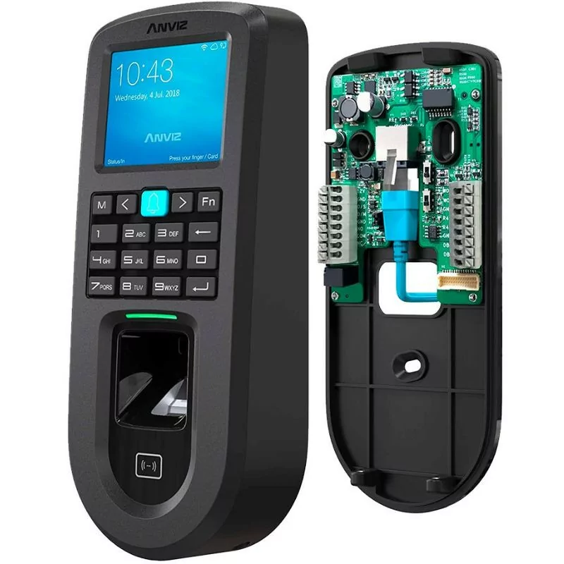 Leitor Biométrico Autónomo c/ Impressões Digitais MF e Teclado - ANVIZ