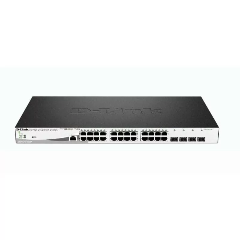 D-Link Switch - Managed L2 Gigabit - 10/100/1000 - PoE - Black - DGS-1210-28MP/E