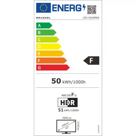 Smart TV Grunkel 43 LED - 4300PBW - (109cm - WebOS - 4K)