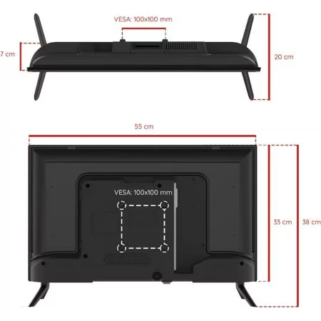 Televisor 24" LED Grunkel 24IV2 - HD - (Adaptador 12V Incluído)|Grunkel|8426156016375
