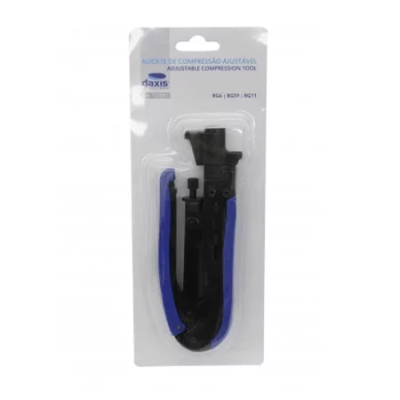 Alicate de Compressão Ajustável Fichas RG6, RG59, RG11