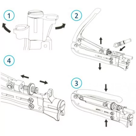 Alicate de Compressão Ajustável Fichas RG6, RG59, RG11