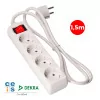 Extensão Eléctrica 4 Tomadas Schuko - c/ Interruptor - 1,5M