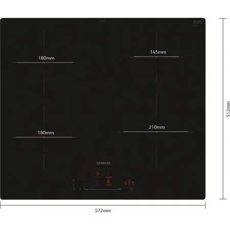 Siemens Induction Hob - 4 Zones - Black - EH601HEB1E