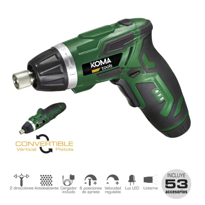 KOMA TOOLS Battery Screwdriver - 3.6V - 1300mAh - 08723 KOMA TOOLS Battery Screwdriver - 3.6V - 1300mAh - 08723