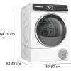 Bosch Dryer - 9Kg - Heat Pump - White - WQH245A0ES