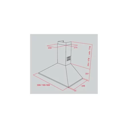 Teka DBP 90 PRO Decorative Chimney - (90cm - 613 m3/h - Stainless Steel)