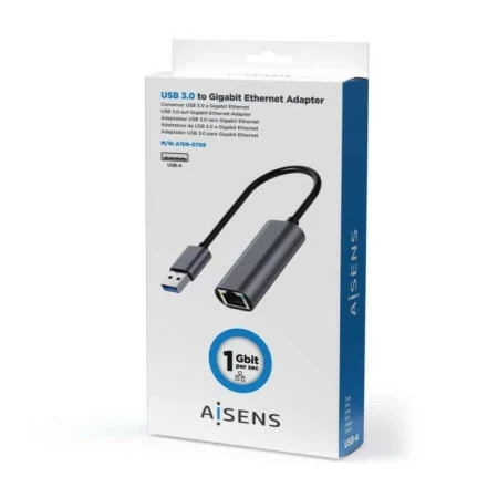 Adaptador USB / RJ45 Aisens - (15cm - Cinza) - A106-0708|AISENS|8436574708455