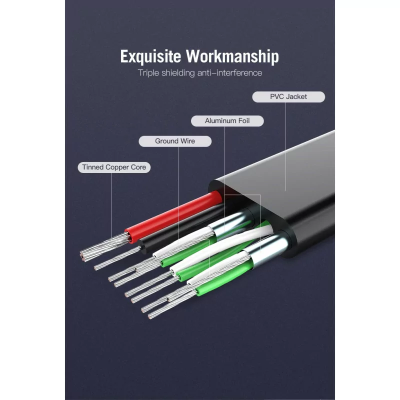 USB(A) Male to USB(A) Female Extension Cable - Vention - (1M - USB 3.0 - Black/Blue)
