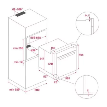 Forno Multifunções Teka - 71L - Classe A+ - Preto - HLB 8400 FBK|Teka|8434778030020