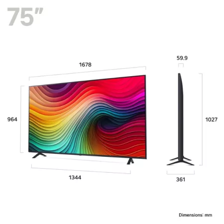 LG 75" Smart TV - (189cm - webOS - NanoCell AI - 4K) - 75NANO82T6B