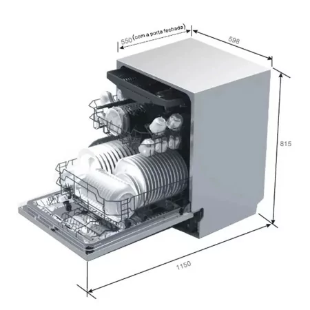 Máquina de Lavar Loiça de Encastre Orima - 14 Talheres - OR-12-775-BI|ORIMA|5603883213014