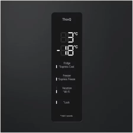 Frigorífico Combinado LG GBV5150DEP - (374L -186cm - No Frost - Classe Energética D - Preto Mate)|LG|8806087984507