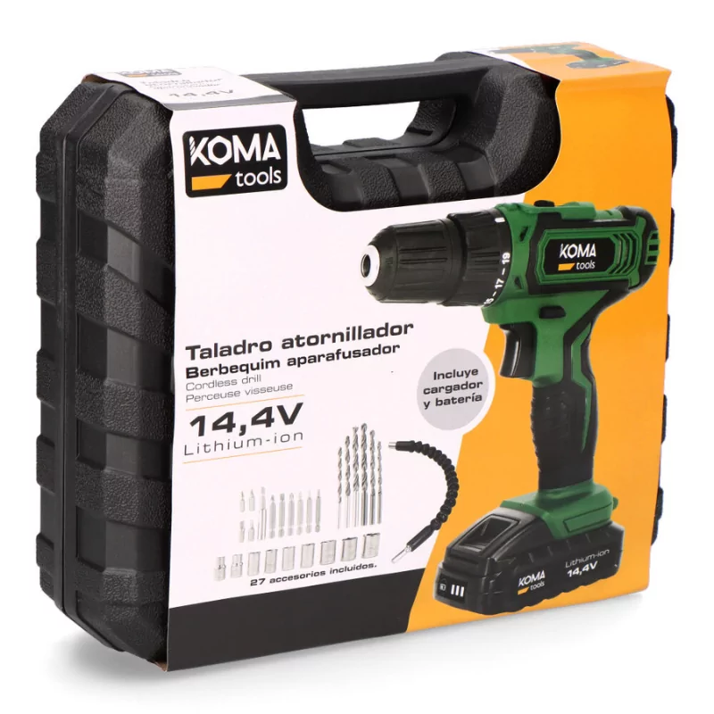 Koma Tools Drill Driver - 14.4V - With Accessories - 08469