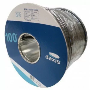 Cable coaxial RG6 preto PE...