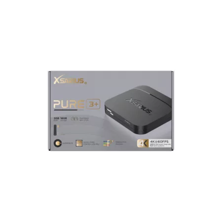 Box Android IPTV - Xsarius Pure 3+ 2GB/16GB UHD 4K - Preto|Xsarius|8720254315942
