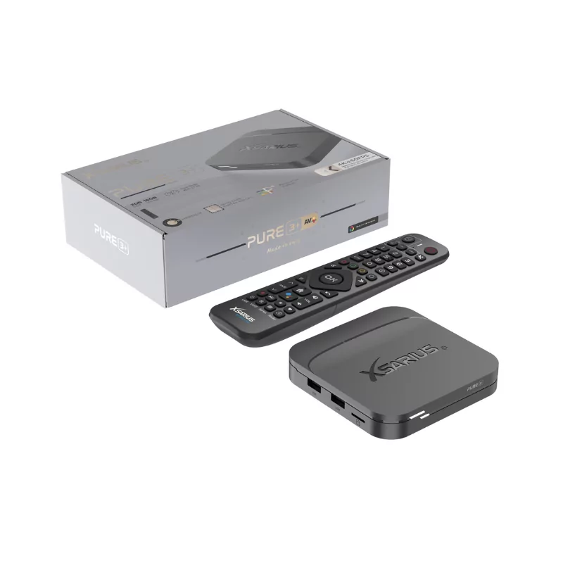 Box Android IPTV - Xsarius Pure 3+ 2GB/16GB UHD 4K - Preto|Xsarius|8720254315942 Box Android IPTV - Xsarius Pure 3+ 2GB/16GB UHD 4K - Preto|Xsarius|8720254315942