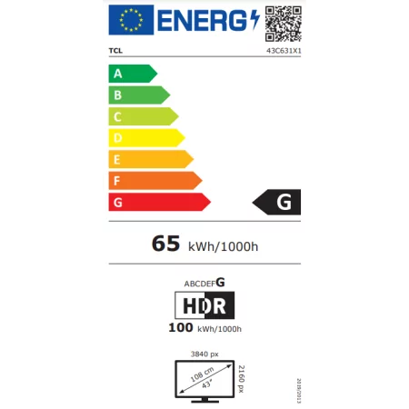 Smart TV TCL 43" - QLED - 43C631 - 4K