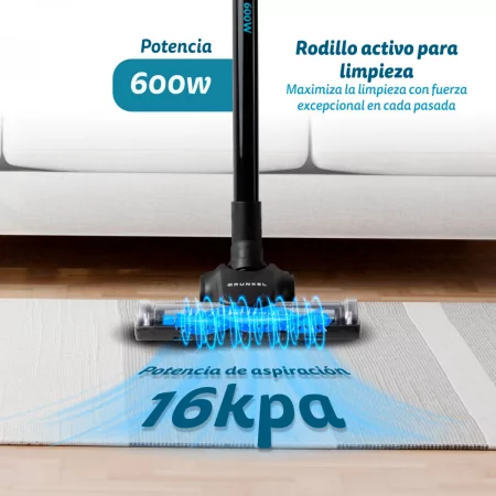Grunkel ASP-ROLLER HEPA Upright / Hand Vacuum Cleaner - 16KPa - 600W - with 5.5 Meter Cable